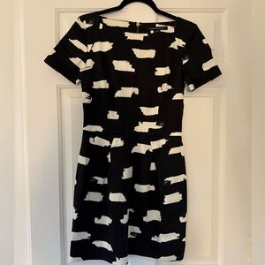French Connection Black and White Dress